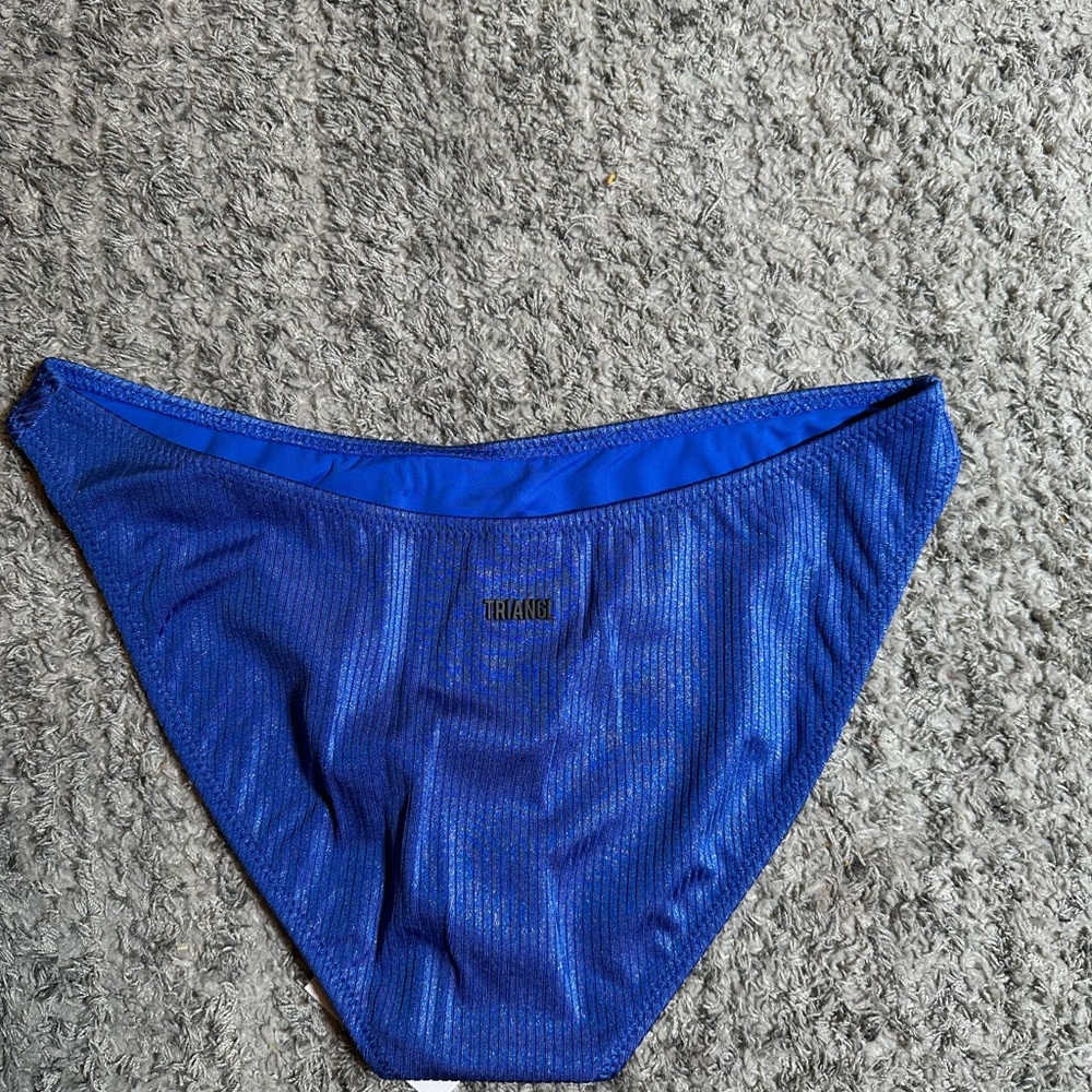 TRIANGL MAIA - BALT BLUE RIBBED SCOOP BIKINI SET - Picture 5 of 6
